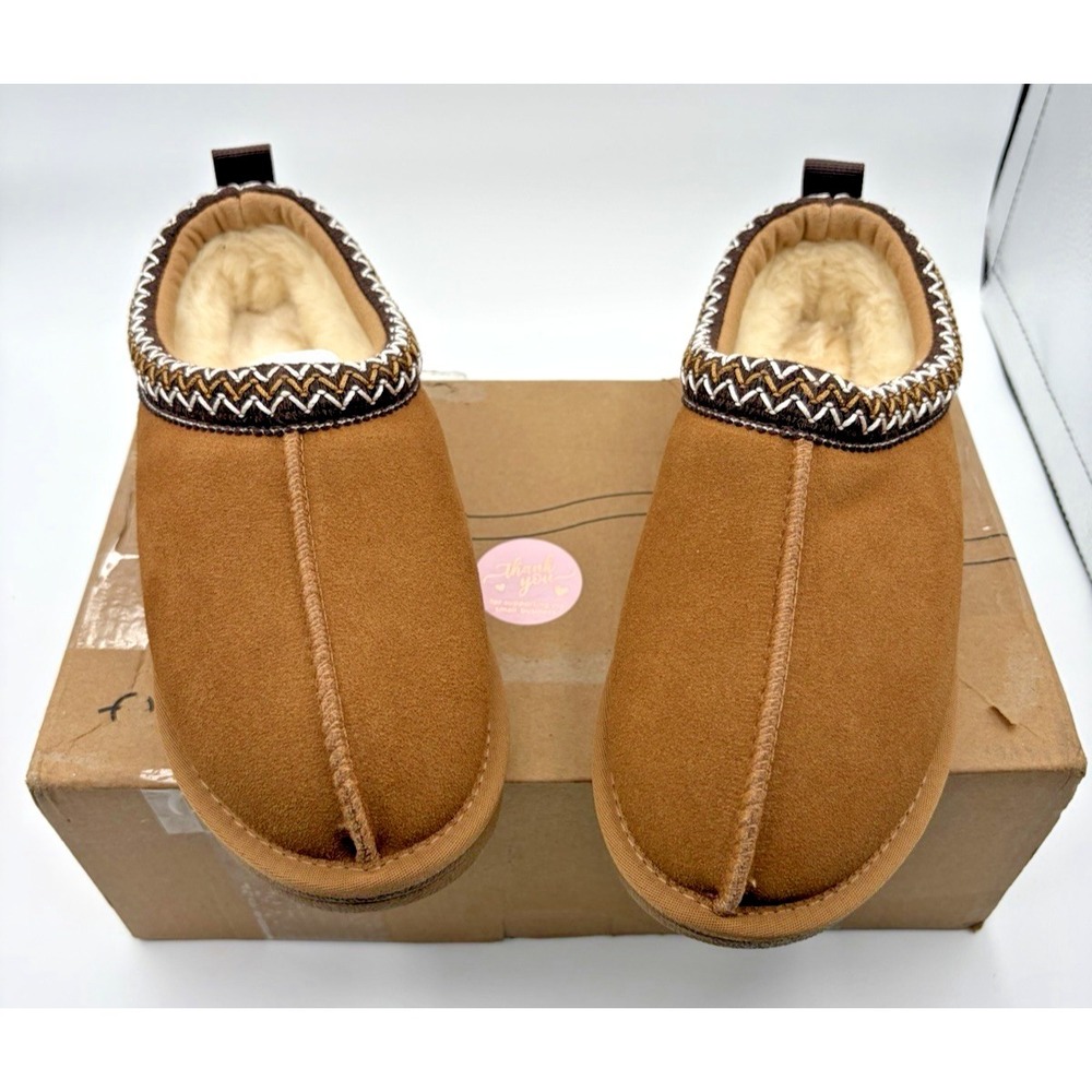Evellyhootd Womens Slippers Brown size 7 NIB